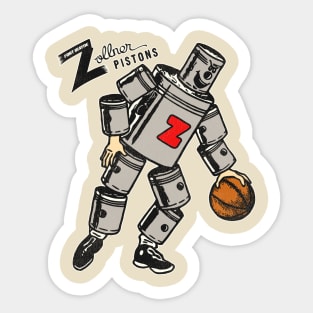 Defunct Fort Wayne Zollner Pistons Basketball Team Sticker